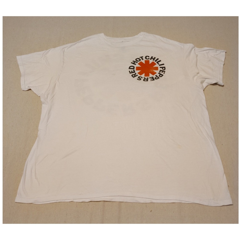 Red Hot Chili Peppers Asterisk Logo White Graphic T-Shirt Mens 2XL Blackout Tee